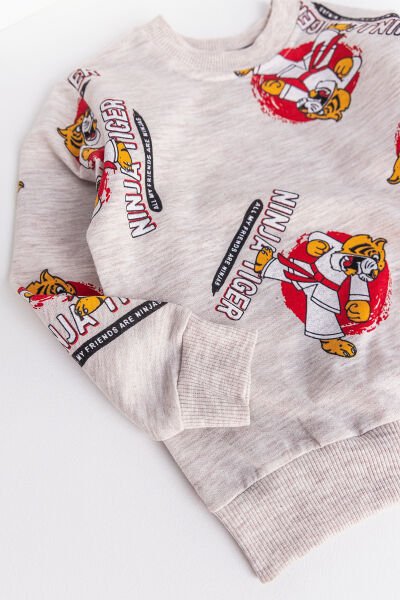 Ninja Kaplan Figürlü Erkek Çocuk Pijama Takımı