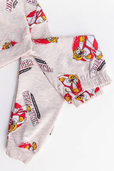 Ninja Kaplan Figürlü Erkek Çocuk Pijama Takımı