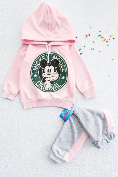 Mickey Mouse Figürlü Kız Çocuk Eşofman Takımı