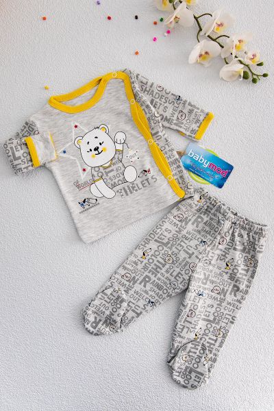 Cute Bear Patikli Kendinden Eldivenli Bebek Takım