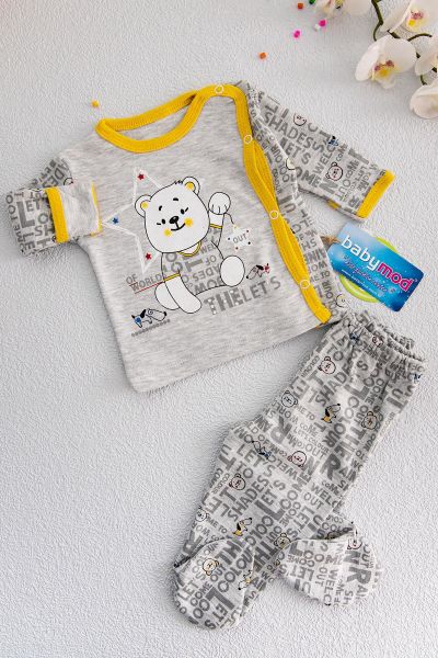 Cute Bear Patikli Kendinden Eldivenli Bebek Takım