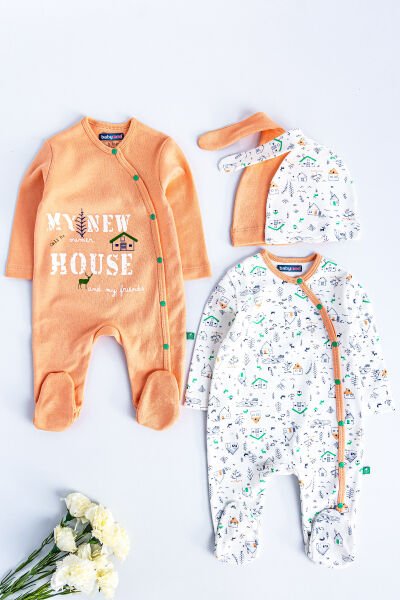 My House Bebek Tulum Uzun Kollu İkili Bebek Tulum