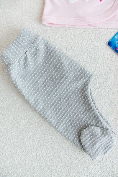 Papatya Desenli 5'li Kız Bebek Hastane Çıkışı Zıbın Seti Layette