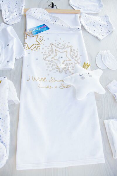 Little Stars Tulumlu Kız Bebek Hastane Çıkışı Zıbın Seti