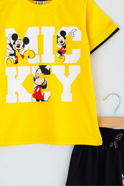 Mickey Mouse Desenli Erkek Çocuk Takım SARI - 4-5 Yaş