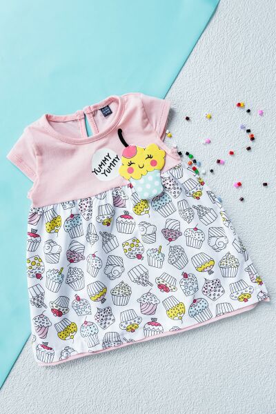 Kız Bebek Elbise Dondurmalı Yazlık Bebek Elbise
