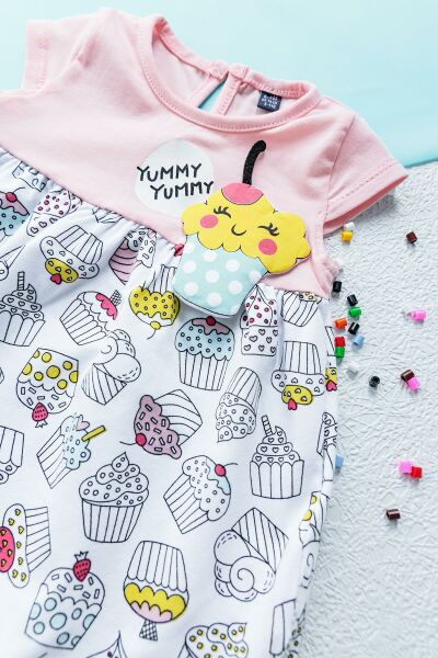 Kız Bebek Elbise Dondurmalı Yazlık Bebek Elbise