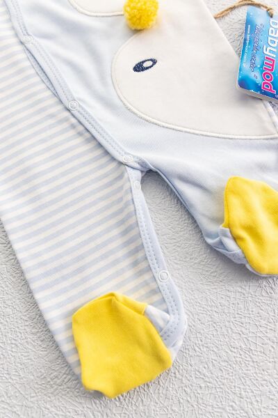 Penguen Figürlü Erkek Bebek Tulum