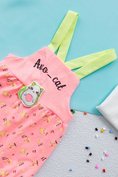 Kız Bebek Tulum Avokado Temalı Bebek Tulum Salopet