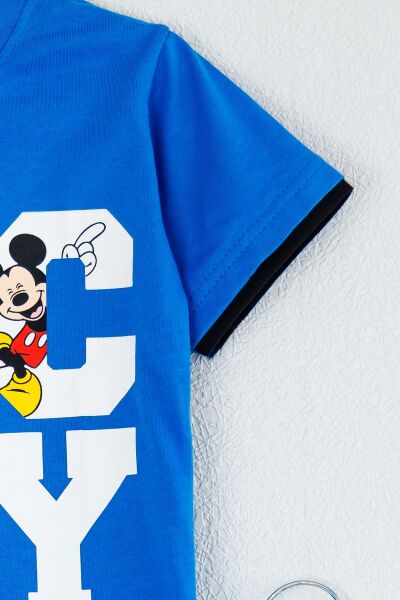 Mickey Mouse Desenli Erkek Çocuk Takım MAVİ - 3-4 Yaş