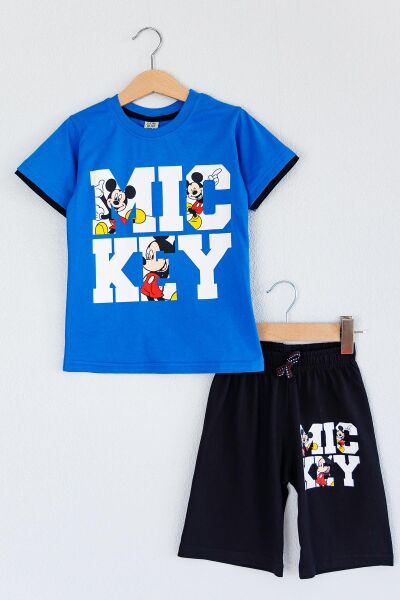 Mickey Mouse Desenli Erkek Çocuk Takım MAVİ - 4-5 Yaş