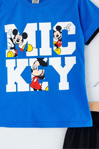 Mickey Mouse Desenli Erkek Çocuk Takım MAVİ - 9-10 Yaş