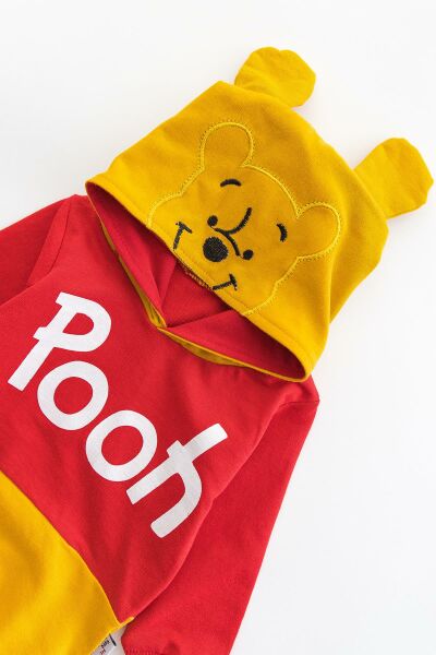Winnie the Pooh Figürlü Kapüşonlu Bebek Tulum