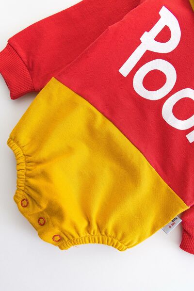 Winnie the Pooh Figürlü Kapüşonlu Bebek Tulum