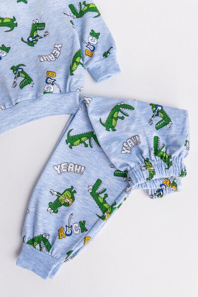 Timsah Figürlü Erkek Çocuk Pijama Takımı