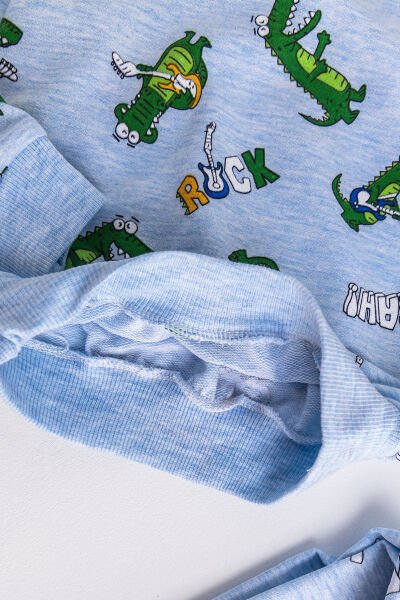 Timsah Figürlü Erkek Çocuk Pijama Takımı