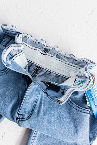 Yüksek Bel Kız Çocuk Kot Pantolon Çocuk Jean MAVİ - 9 Yaş