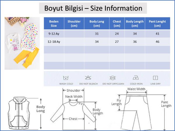 Kız Bebek Takım Puantiyeli Tavşan Desenli Yelekli Bebek Takım