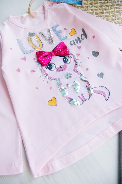 Love İşlemeli Kız Bebek 2'li Takım