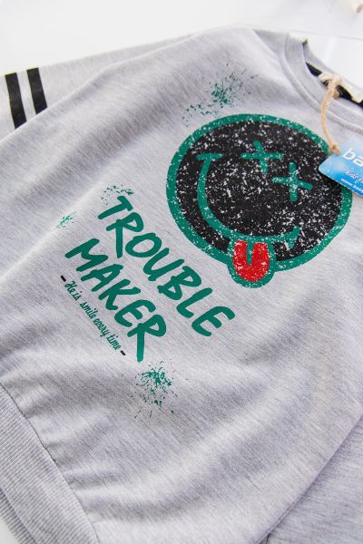 Emoji Baskılı Erkek Çocuk Sweat