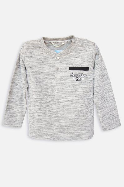 Breeze Düğmeli Çocuk Sweat GRİ - 5 Yaş