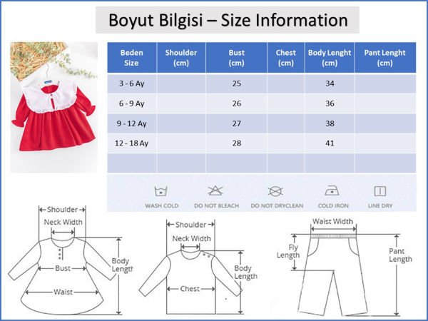 Fransız Yaka Fiyonklu Bebek Elbise