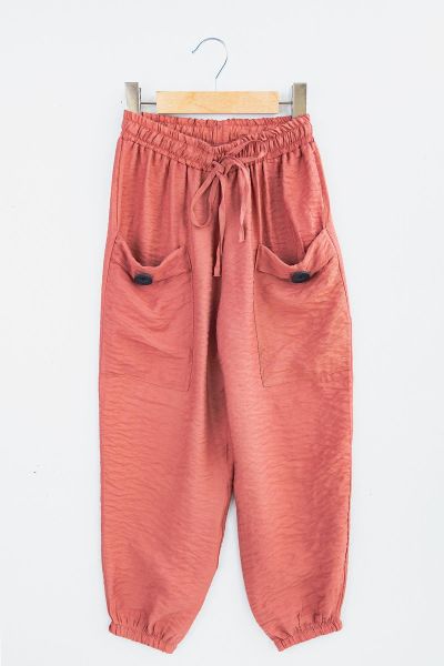 Cepli Kız Çocuk Jogger Pantolon