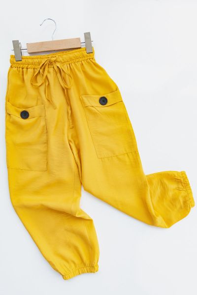 Cepli Kız Çocuk Jogger Pantolon
