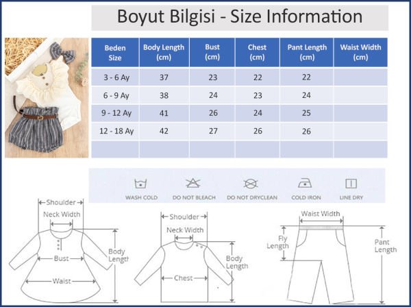 Güpürlü Yakalı Fiyonk Tokalı Yazlık Kız Bebek Tulum Takım