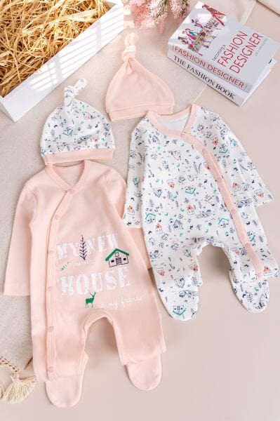 Kız Bebek Tulum İkili Uzun Kollu Tulum Takım