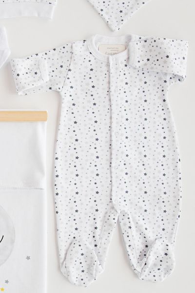 Babymod Layette Ay Figürlü Erkek Bebek Hastane Çıkışı Zıbın Seti