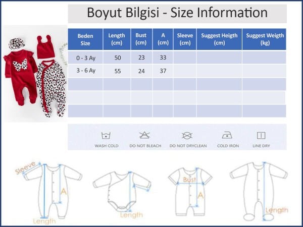 Kelebek İşlemeli Leopar Desenli 2'li Uzun Kollu Pamuklu Kız Bebek Tulum Takım