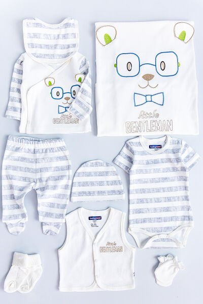 Figürlü 10 Parça Erkek Bebek Hastane Çıkışı Bebek Seti