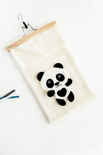 Triko Bebek Battaniye Panda BEJ -  Tek Ebat