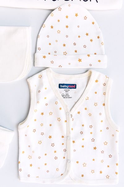 Ay Figürlü 10 Parça Unisex Bebek Hastane Çıkışı Bebek Seti