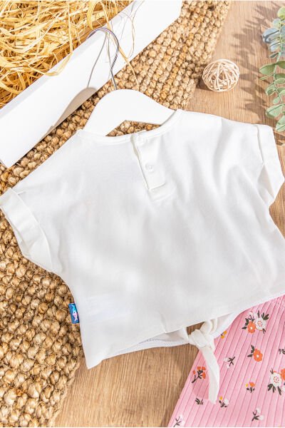 Çiçek Desenli Yazlık 2'li Kız Bebek Takım