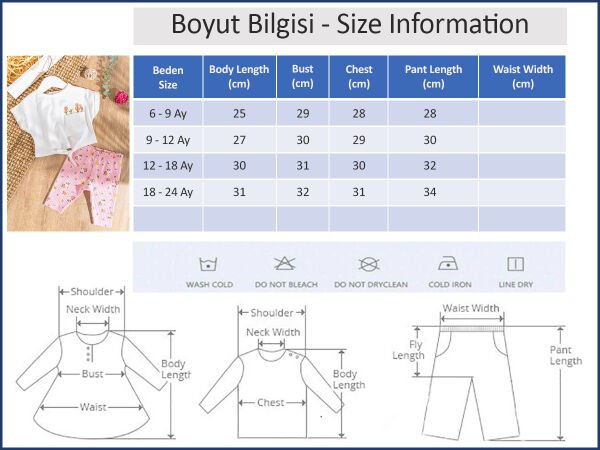 Çiçek Desenli Yazlık 2'li Kız Bebek Takım