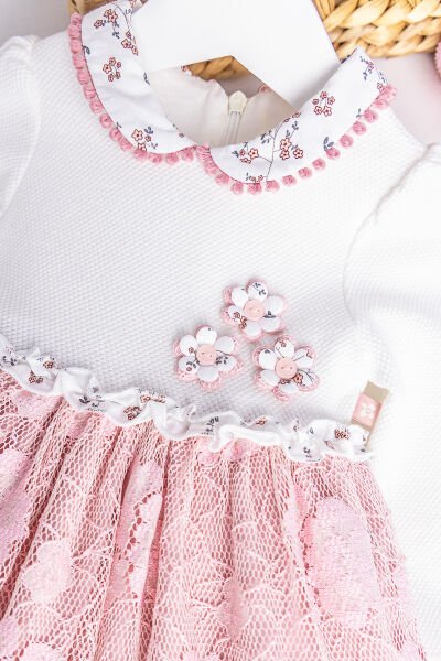 Tüllü Uzun Kollu Bebek Elbise