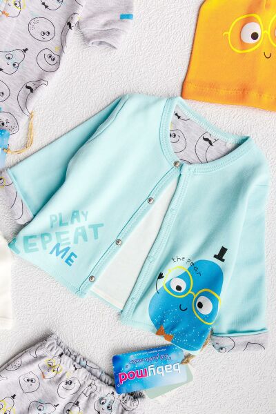 Limon Temalı 8 Parça Erkek Bebek Hastane Çıkışı Bebek Seti