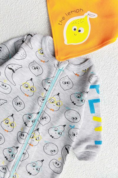 Limon Temalı 8 Parça Erkek Bebek Hastane Çıkışı Bebek Seti