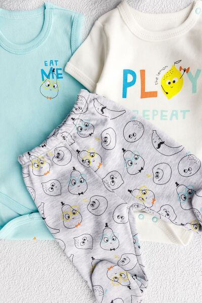 Limon Temalı 8 Parça Erkek Bebek Hastane Çıkışı Bebek Seti