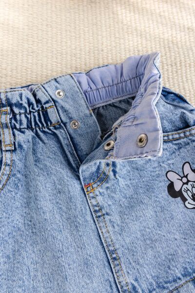 Fiğürlü Denim Şık Kız çocuk Kot  Etek