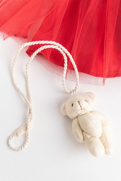 Oyuncaklı Ayıcık İşlemeli Bebek Elbise