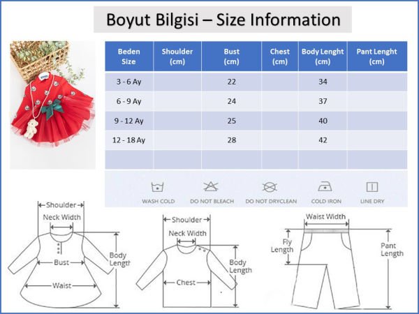 Oyuncaklı Ayıcık İşlemeli Bebek Elbise