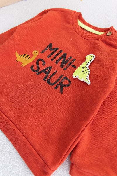 Mini Dino İkili Erkek Bebek Takımı