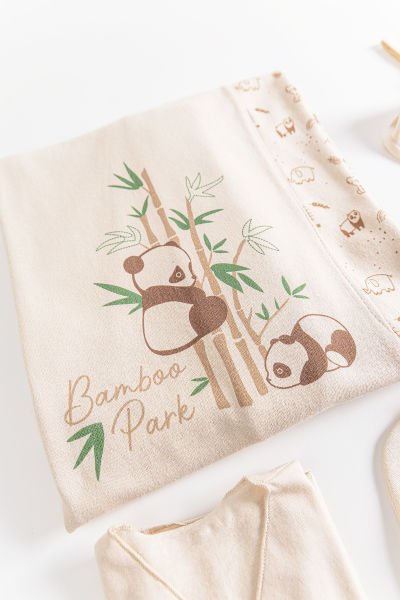 Natural Panda Figürlü 10'lu Bebek Hastane Çıkışı Bebek Takımı