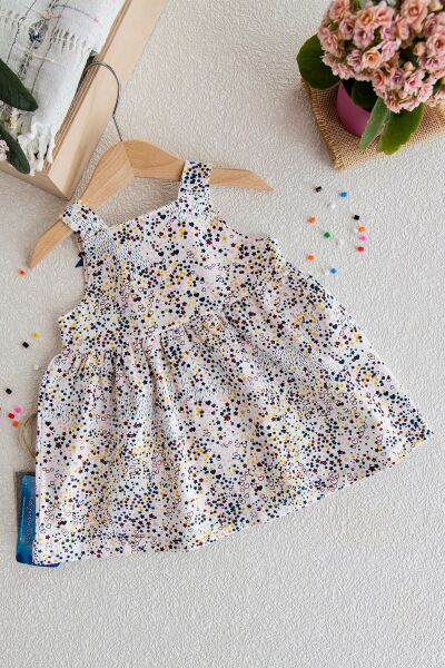 Askılı Bebek Penye Elbise Kız çocuk Askılı Penye Elbise 1 Yaş - BEJ