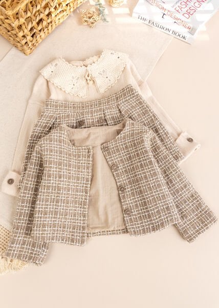 Üçlü Şık Özelgün Kız Çocuk Takım