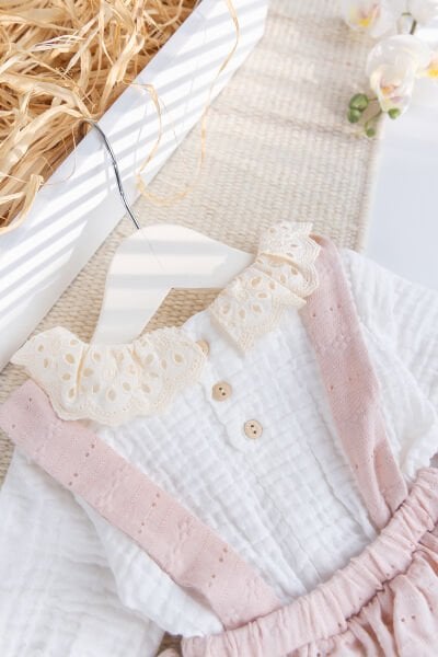 Fistolu 100% Pamuk Kız Bebek Elbise