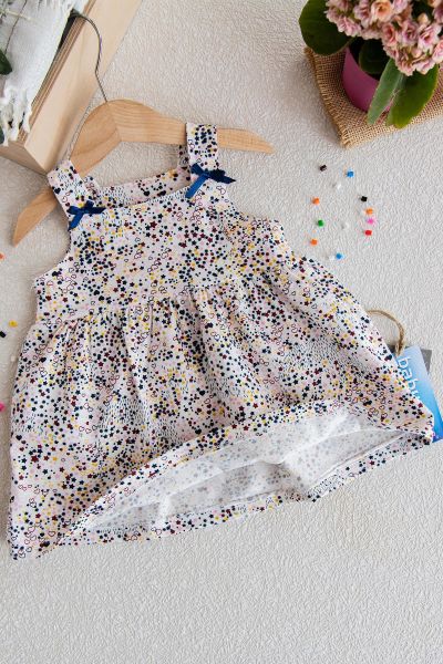 Askılı Bebek Penye Elbise Kız çocuk Askılı Penye Elbise 4 Yaş - BEJ